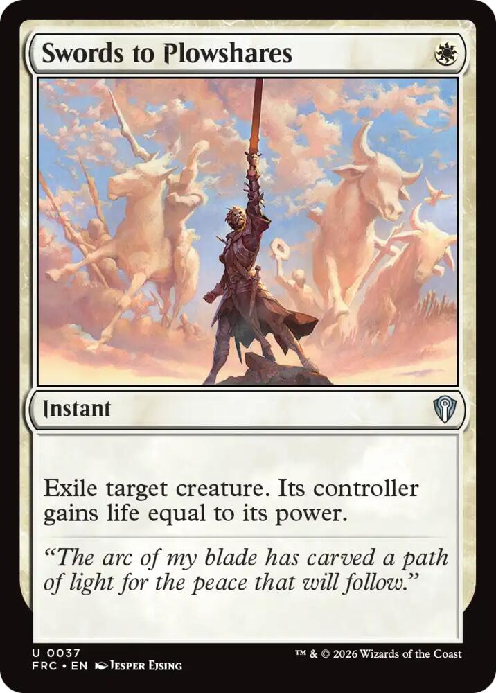 Swords to Plowshares (37) [Commander: Reality Fracture]