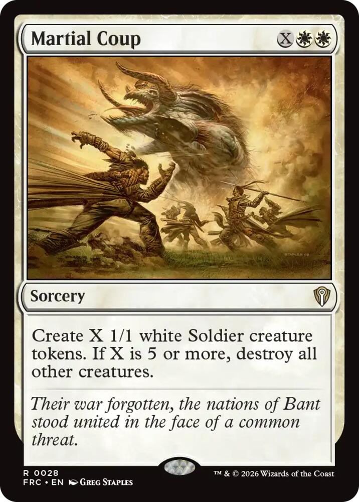 Martial Coup (28) [Commander: Reality Fracture]