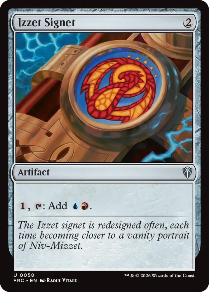 Izzet Signet (58) [Commander: Reality Fracture]