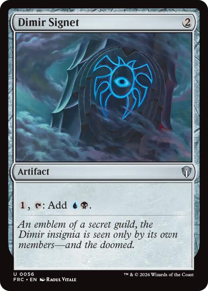 Dimir Signet (56) [Commander: Reality Fracture]
