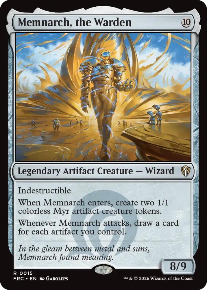 Memnarch, the Warden (15) [Commander: Reality Fracture]