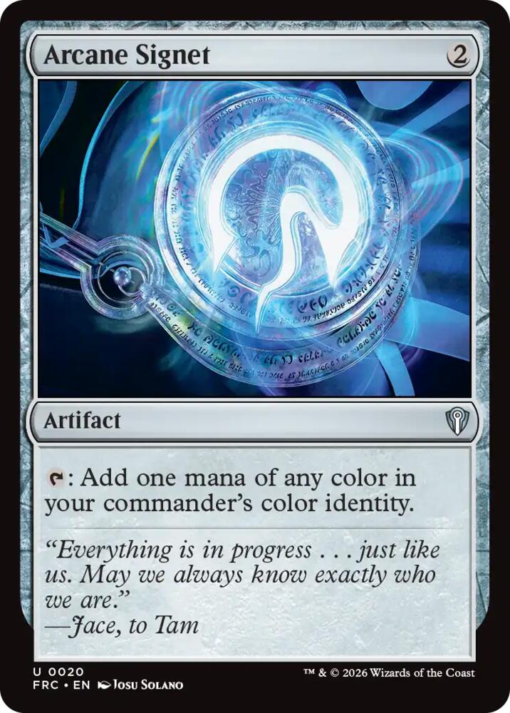 Arcane Signet (20) [Commander: Reality Fracture]