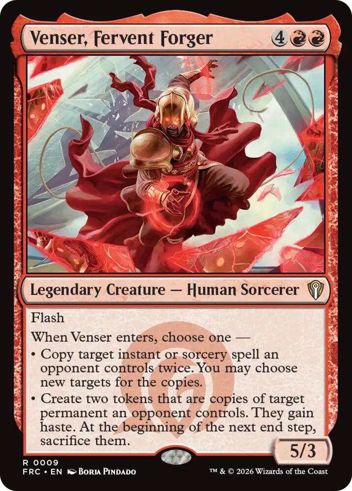 Venser, Fervent Forger (9) [Commander: Reality Fracture]