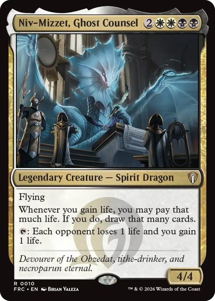Niv-Mizzet, Ghost Counsel (10) [Commander: Reality Fracture]