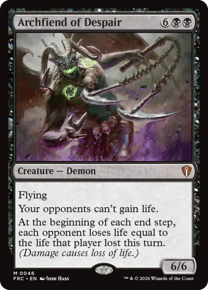 Archfiend of Despair (46) [Commander: Reality Fracture]