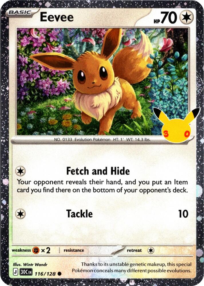 Eevee - 116/128 (30th Celebration) (116/128) [Blister Exclusives]