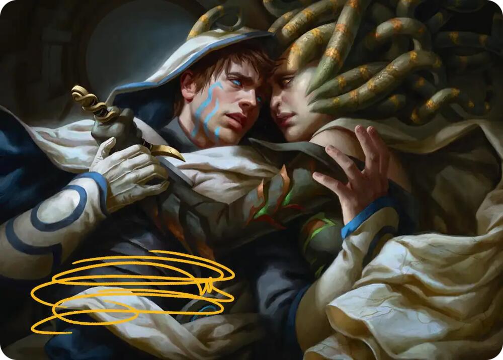 Vraska's Final Mercy Art Card (Gold-Stamped Signature) (15) [Art Series: Reality Fracture]