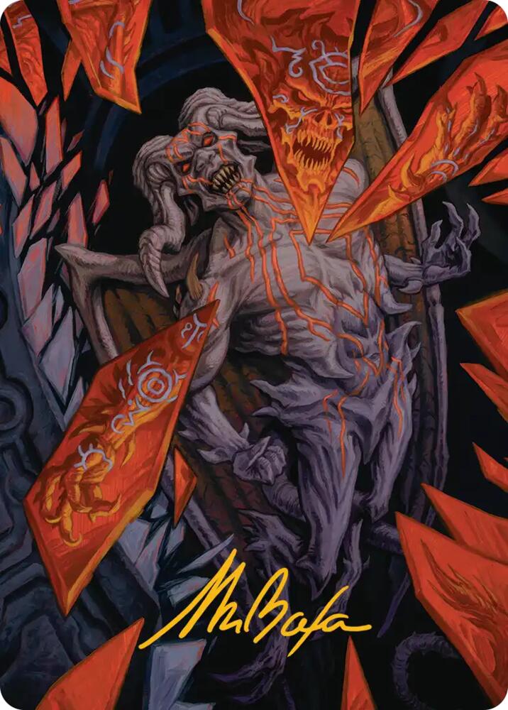Curse-Marred Demon Art Card (Gold-Stamped Signature) (37) [Art Series: Reality Fracture]