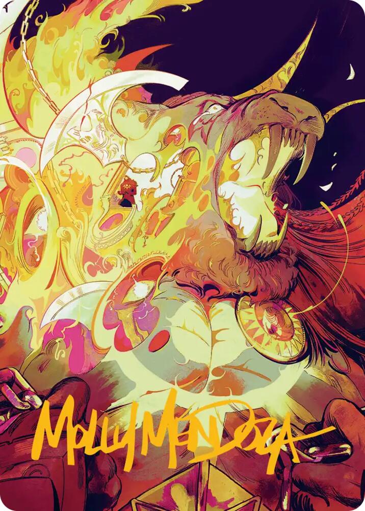 Ajani's Anguish Art Card (Gold-Stamped Signature) (48) [Art Series: Reality Fracture]