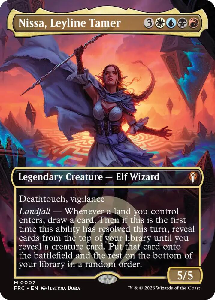 Nissa, Leyline Tamer (Borderless) (2) [Commander: Reality Fracture]