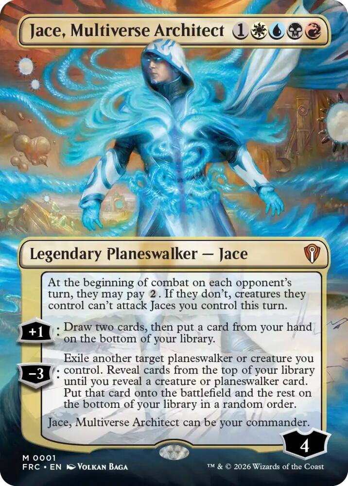 Jace, Multiverse Architect (Borderless) (1) [Commander: Reality Fracture]