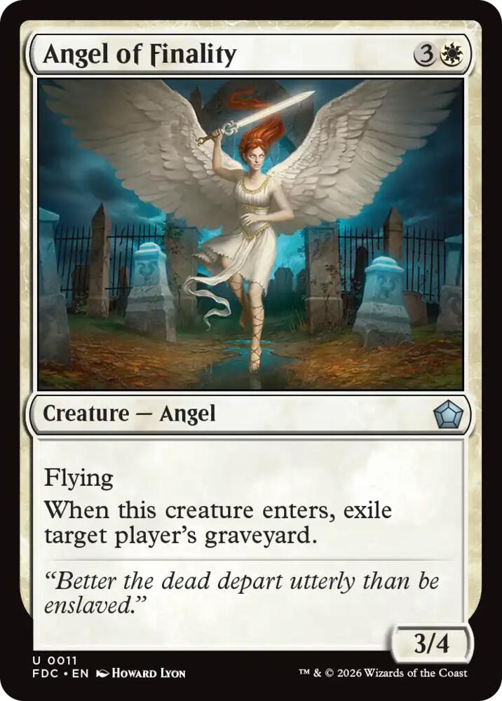 Angel of Finality (11) [Commander: Foundations]