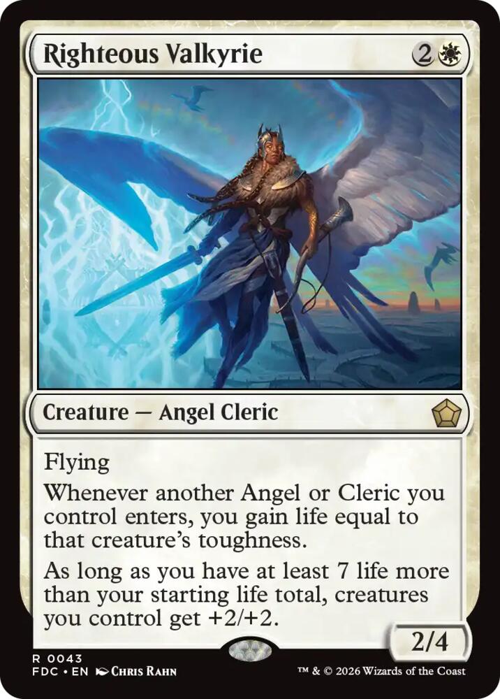 Righteous Valkyrie (43) [Commander: Foundations]