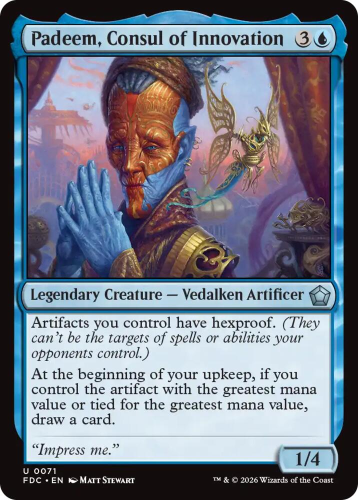 Padeem, Consul of Innovation (71) [Commander: Foundations]