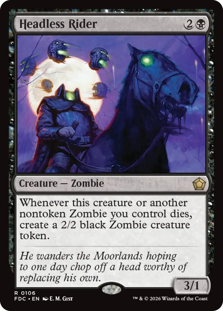 Headless Rider (106) [Commander: Foundations]