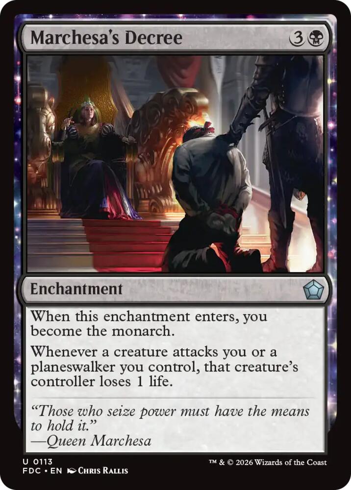 Marchesa's Decree (113) [Commander: Foundations]