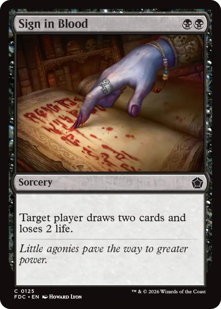 Sign in Blood (125) [Commander: Foundations]