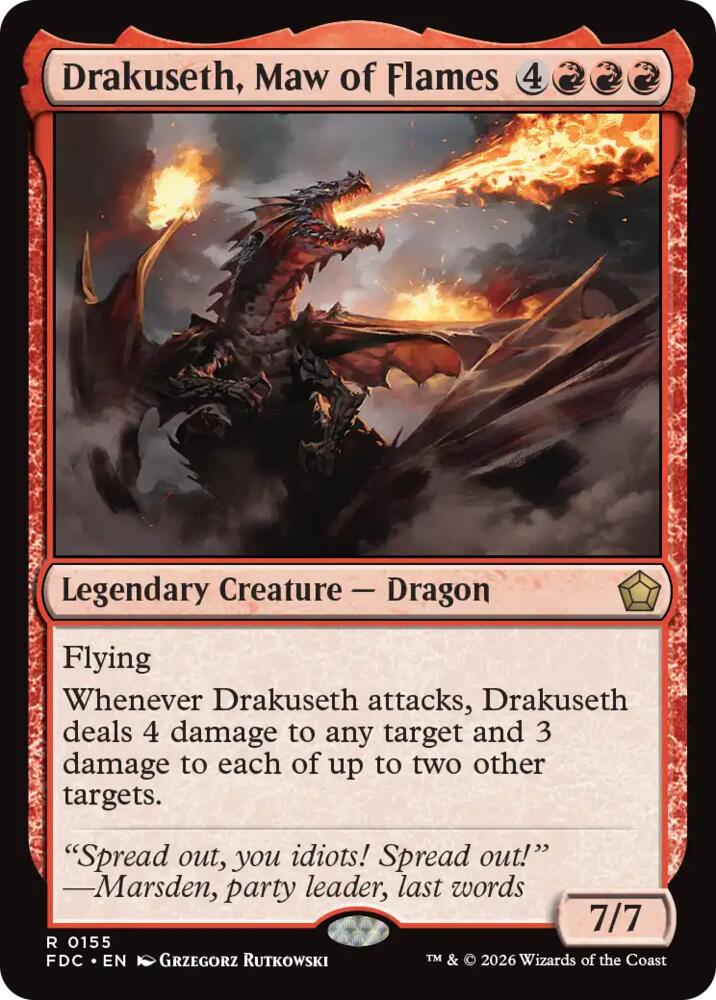 Drakuseth, Maw of Flames (155) [Commander: Foundations]