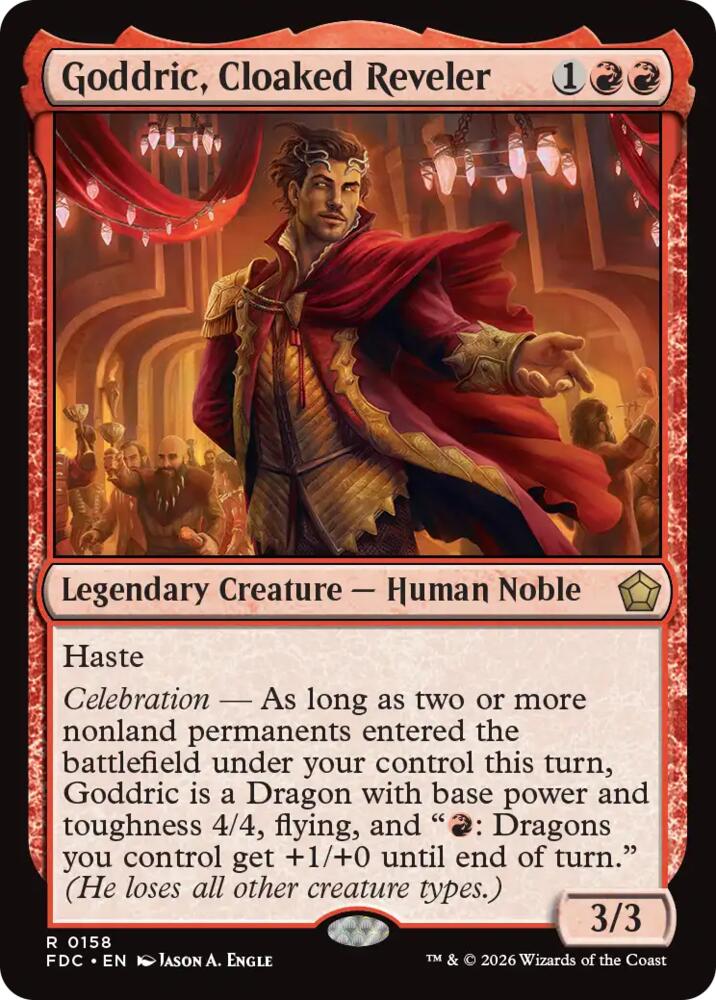 Goddric, Cloaked Reveler (158) [Commander: Foundations]