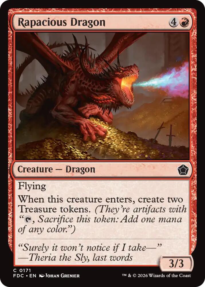 Rapacious Dragon (171) [Commander: Foundations]