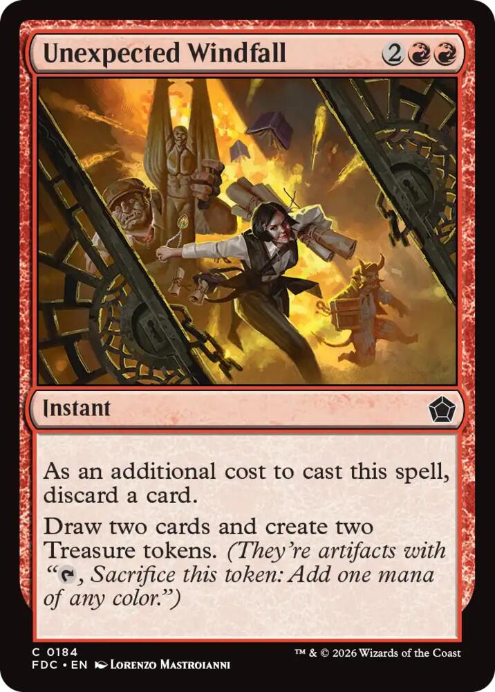 Unexpected Windfall (184) [Commander: Foundations]