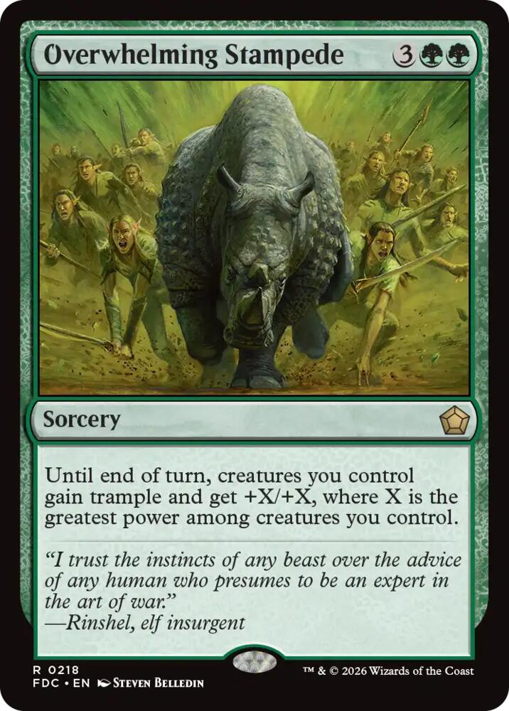 Overwhelming Stampede (218) [Commander: Foundations]