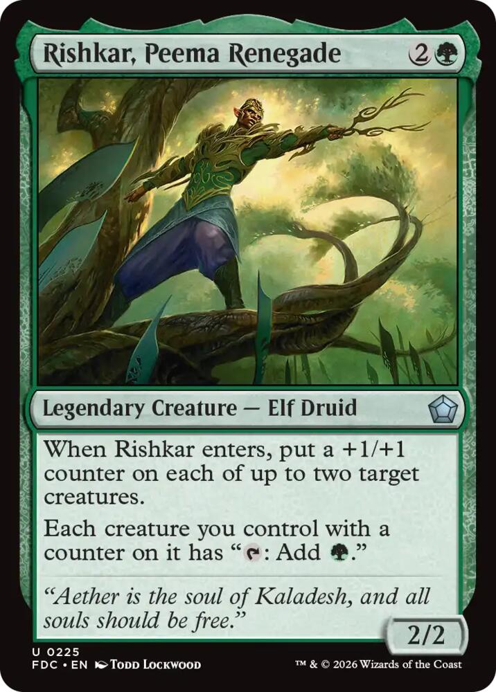 Rishkar, Peema Renegade (225) [Commander: Foundations]