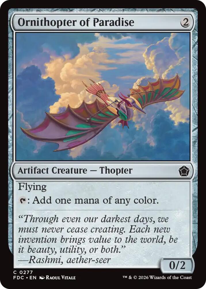 Ornithopter of Paradise (277) [Commander: Foundations]
