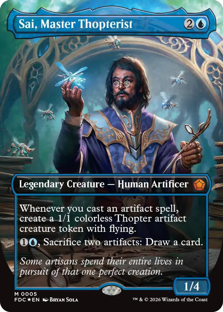 Sai, Master Thopterist (Borderless) (5) [Commander: Foundations]