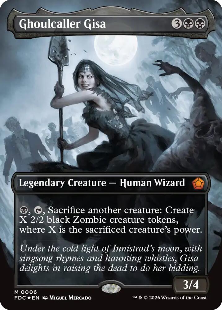 Ghoulcaller Gisa (Borderless) (6) [Commander: Foundations]
