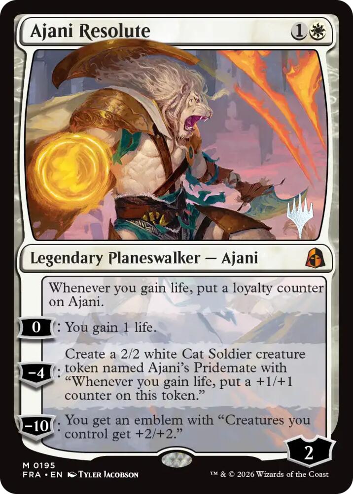 Ajani Resolute (195) [Promo Pack: Reality Fracture]