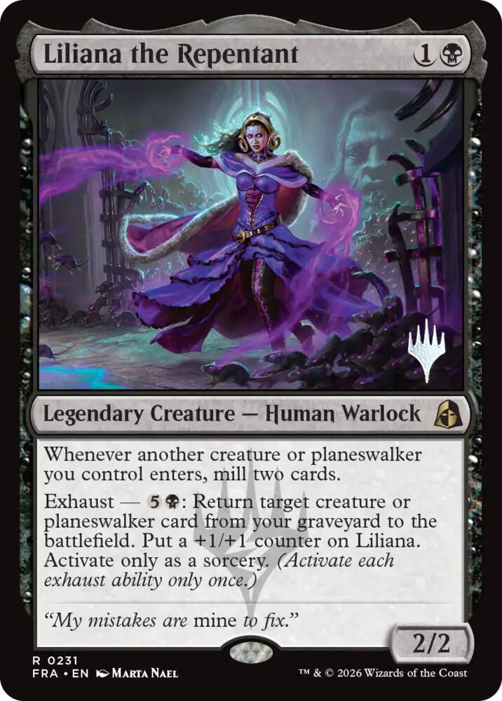 Liliana the Repentant (231) [Promo Pack: Reality Fracture]