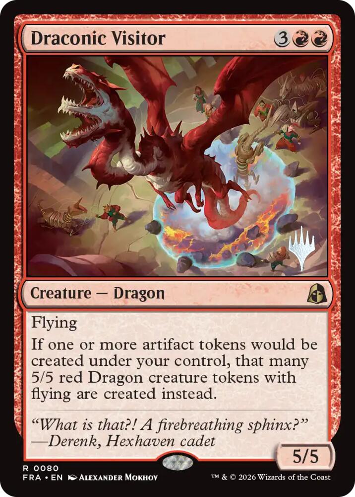 Draconic Visitor (80) [Promo Pack: Reality Fracture]