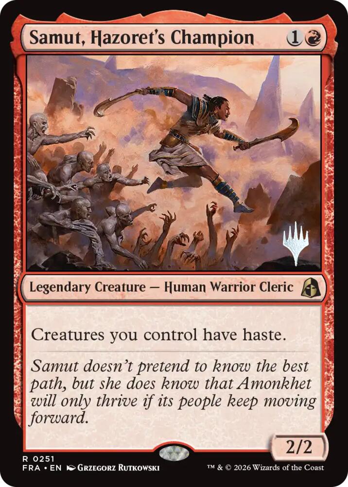 Samut, Hazoret's Champion (251) [Promo Pack: Reality Fracture]