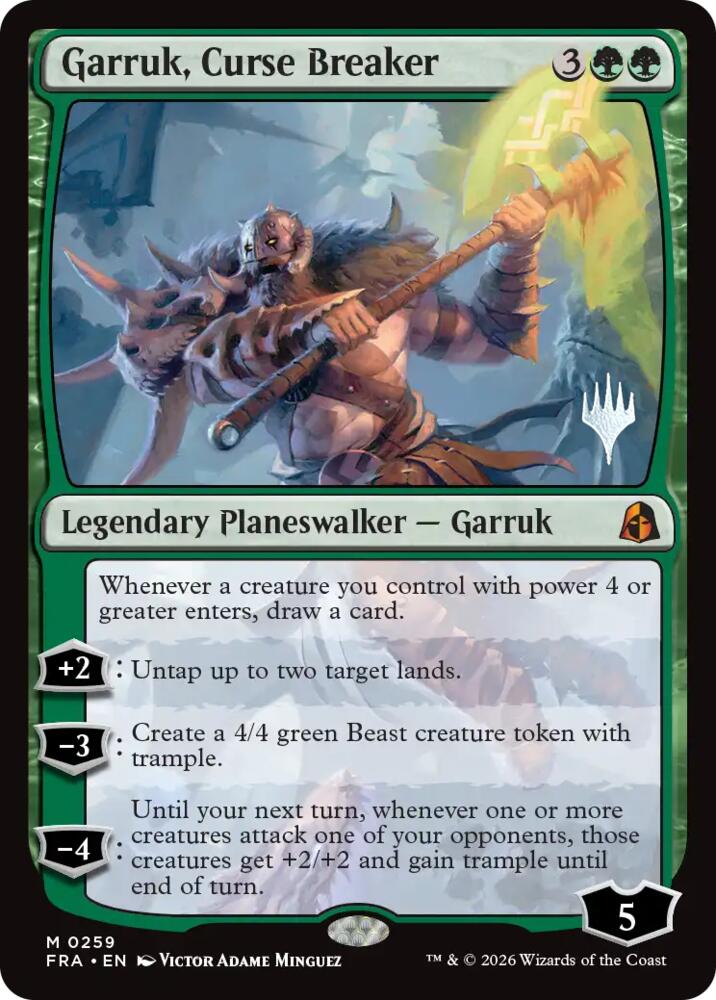 Garruk, Curse Breaker (259) [Promo Pack: Reality Fracture]