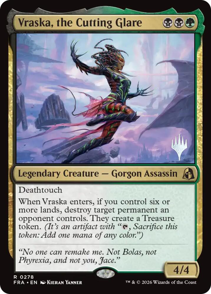 Vraska, the Cutting Glare (278) [Promo Pack: Reality Fracture]