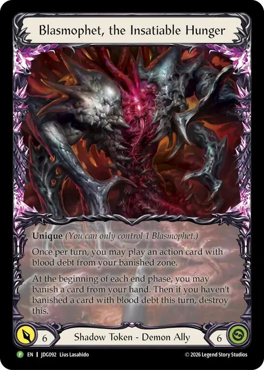 Blasmophet, the Insatiable Hunger - JDG092 (JDG092) [Flesh and Blood: Promo Cards]