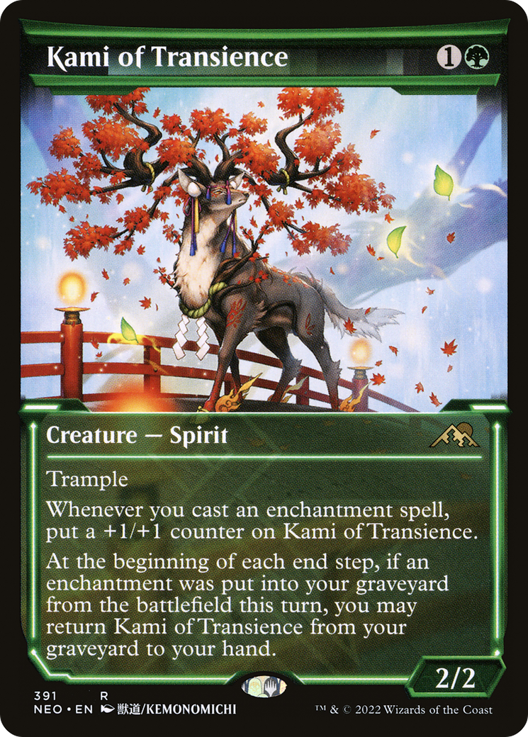 Kami of Transience (Showcase) (NEO-391) - Kamigawa: Neon Dynasty: (Showcase) Foil