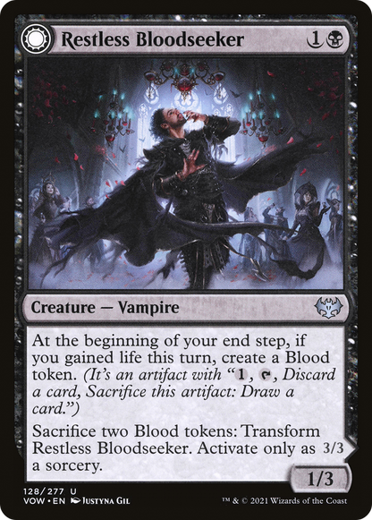 Restless Bloodseeker (VOW-128) - Innistrad: Crimson Vow: (Double Faced Transform)