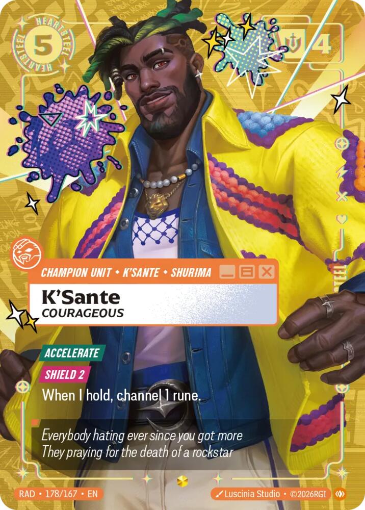 K'Sante, Courageous (Heartsteel Overnumbered) (178/167) [Radiance]