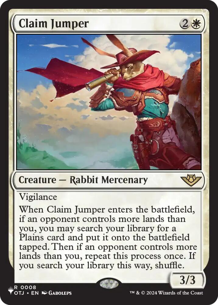 Claim Jumper (8) [The List Reprints]