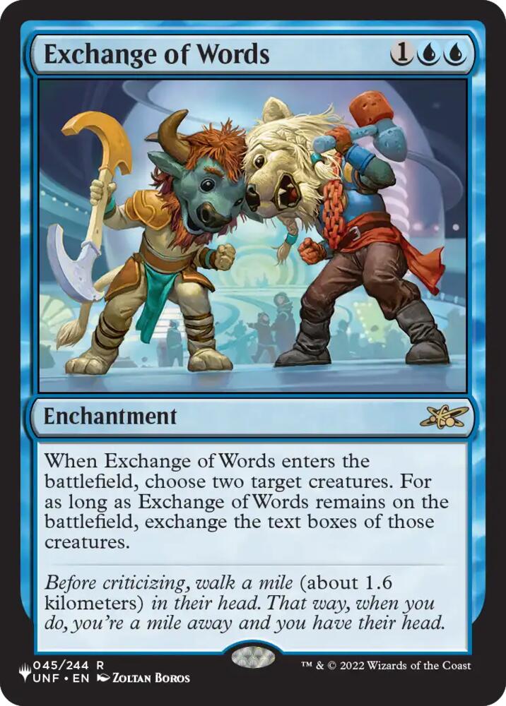 Exchange of Words (45) [The List Reprints]
