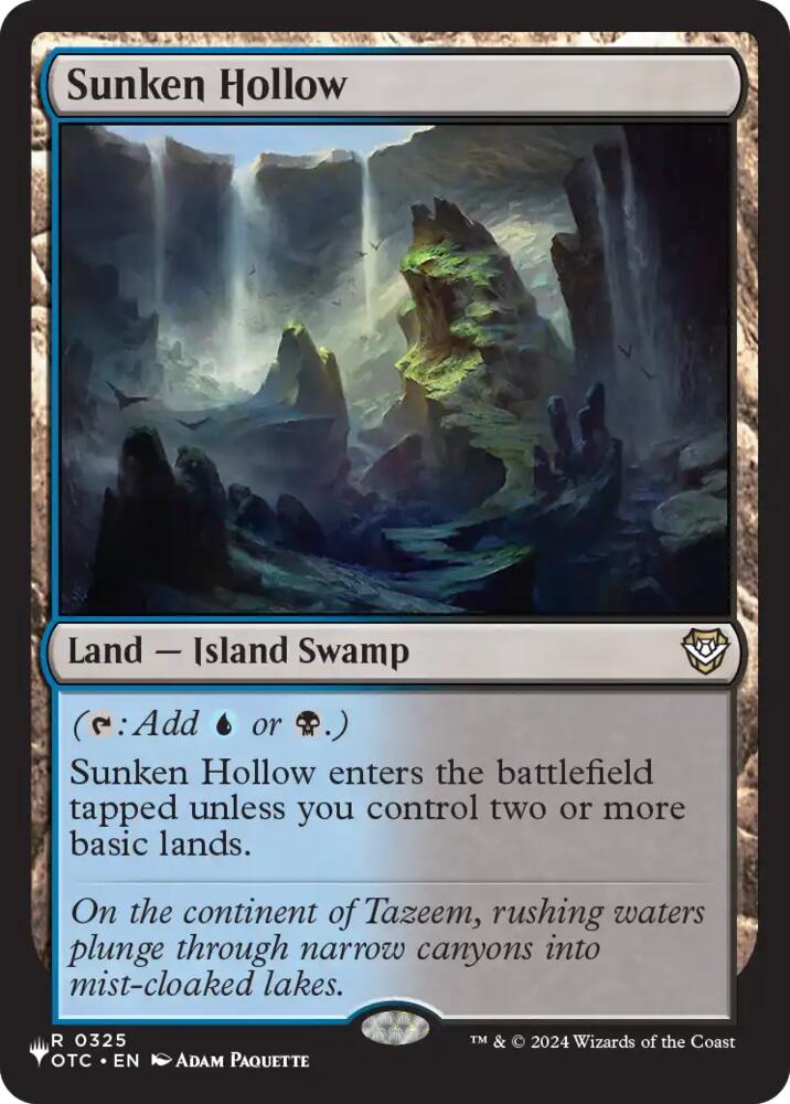 Sunken Hollow (325) [The List Reprints]
