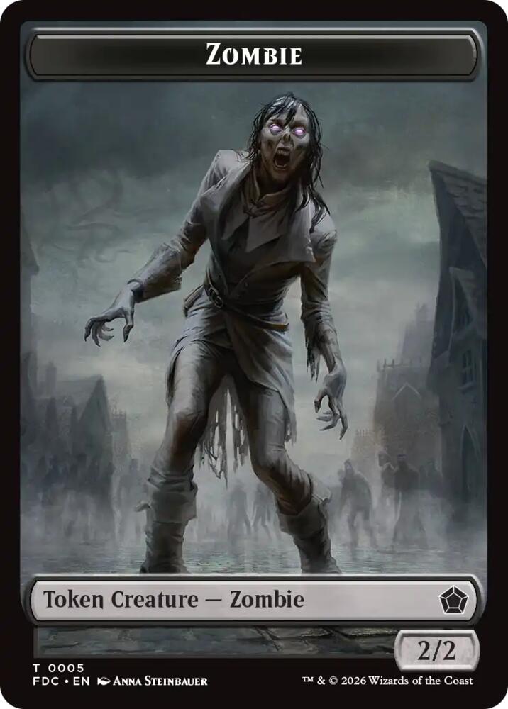 Zombie // The Monarch Double-Sided Token (5 // 17) [Commander: Foundations]