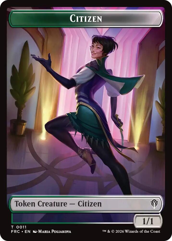 Citizen // Phyrexian Mite Double-Sided Token (11 // 16) [Commander: Reality Fracture]