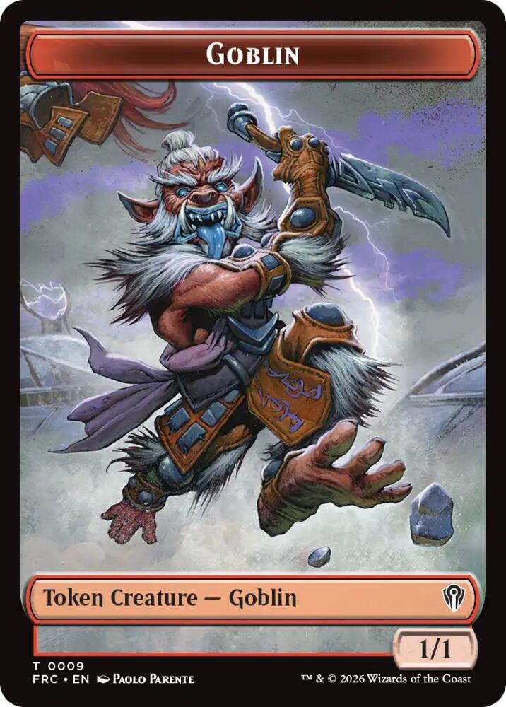 Goblin // Spirit Double-Sided Token (9 // 4) [Commander: Reality Fracture]