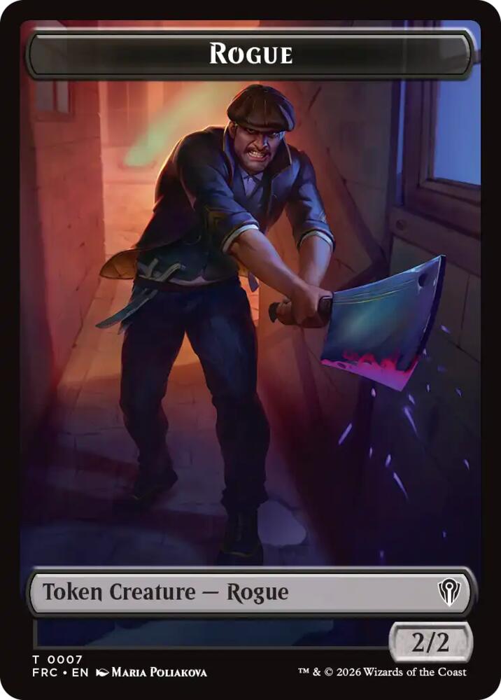 Rogue // Zombie Army Double-Sided Token (7 // 8) [Commander: Reality Fracture]