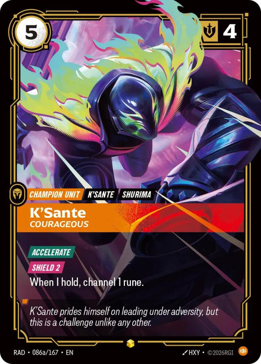 K'Sante, Courageous (Alternate Art) (086a/167) [Radiance]