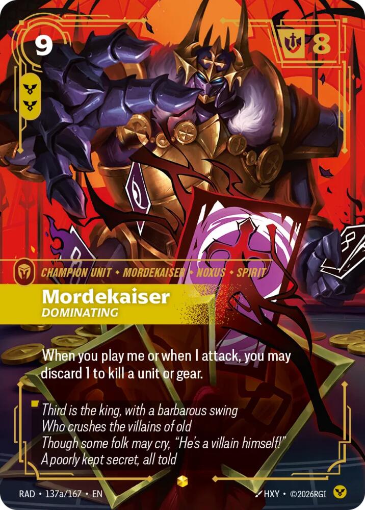 Mordekaiser, Dominating (Alternate Art) (137a/167) [Radiance]