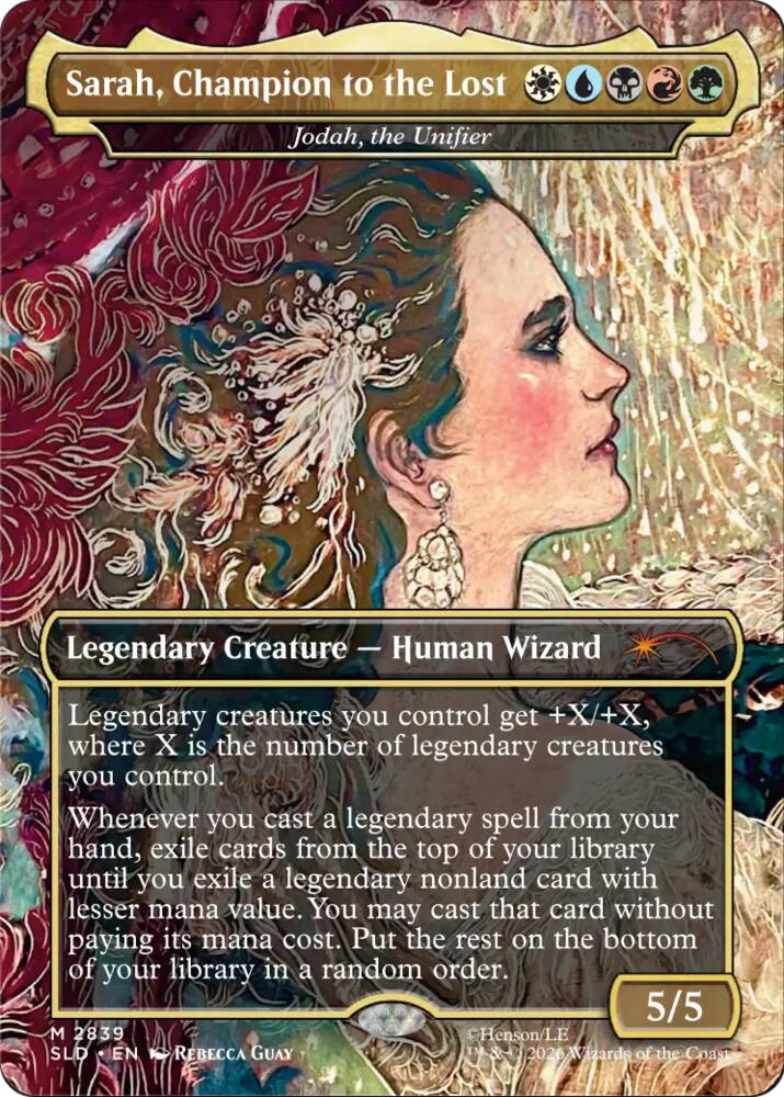 Sarah, Champion to the Lost - Jodah, the Unifier (2839) [Secret Lair Drop Series]